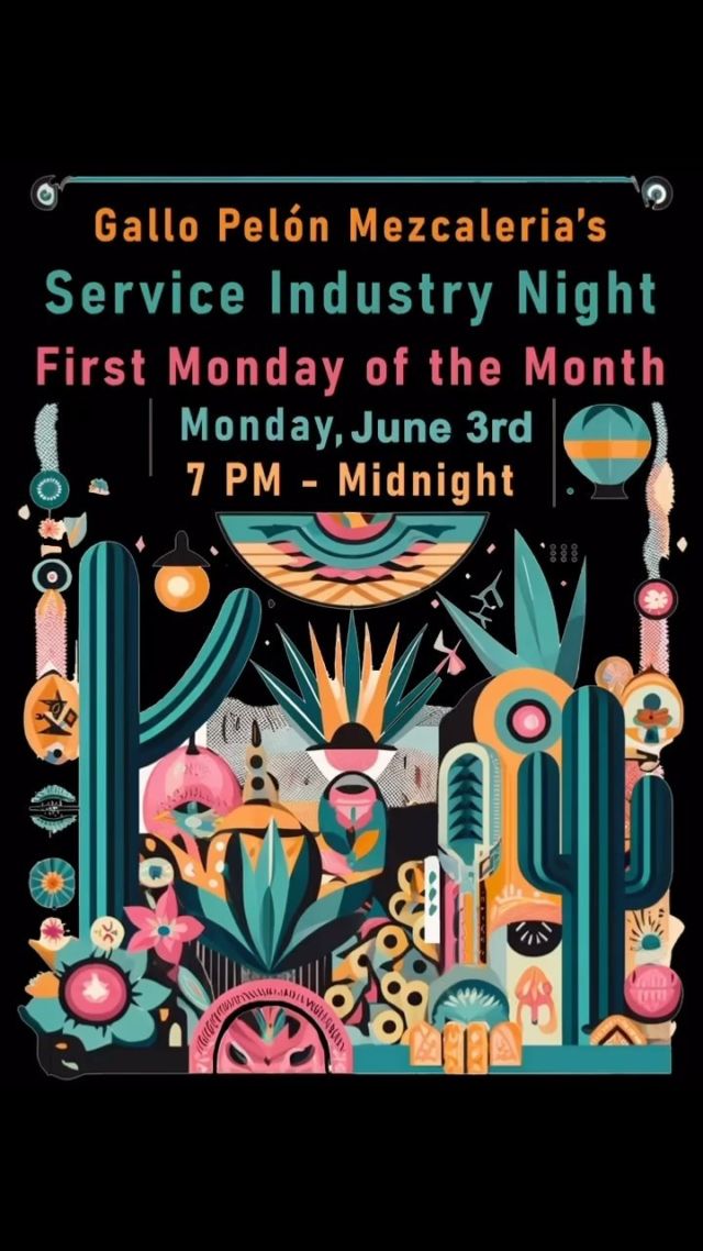 Remember this Monday
we are back with Industry Night!!
First Monday of every month we celebrate industry folks with a night of fun drinks and snacks.
Join us June 3rd 7-12