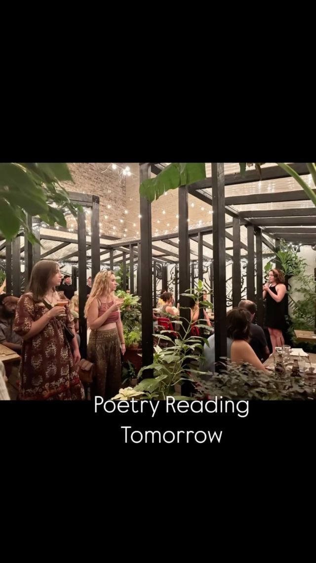Poetry Reading tomorrow!!
Join us for a true intimate experience of poetry and community ♥️
It will be hot, we will gather at the patio.
6-9
Bar snacks and drinks available.@myneighbor.zo
@thekvpoet
@shay_stifelman
@bhoconnor
@womenmovingpeople
@definitionqueen
@plebeius.maximus
@bex._.j
@muffbites
@paradigmadozen